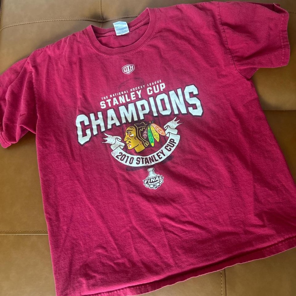 2010 Chicago Blackhawks‎ Stanley Cup Champions TShirt NHL Mens Large